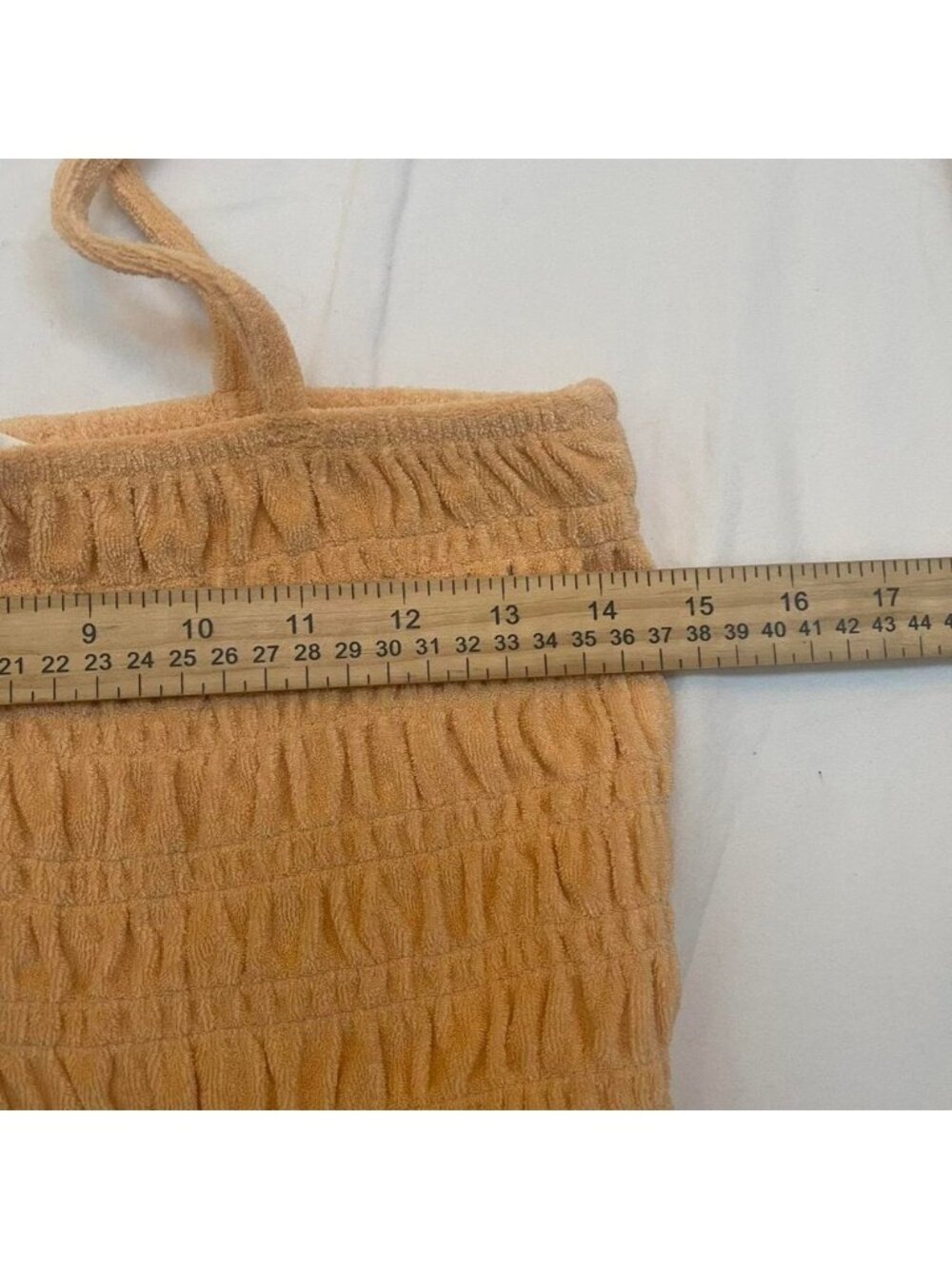 cloth yellow ruffle crop top - Picture 3 of 4